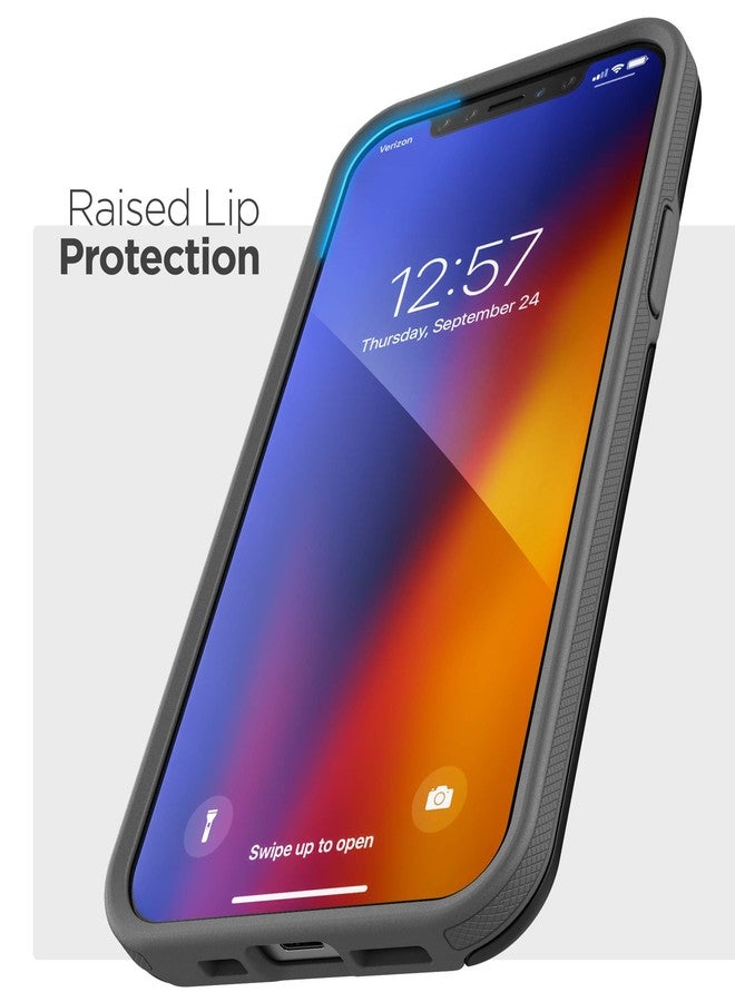 إنكاسد جراب حماية ENCASED لهاتف iPhone 12 Pro Max مع حامل بطاقات (أسود) - Image 5